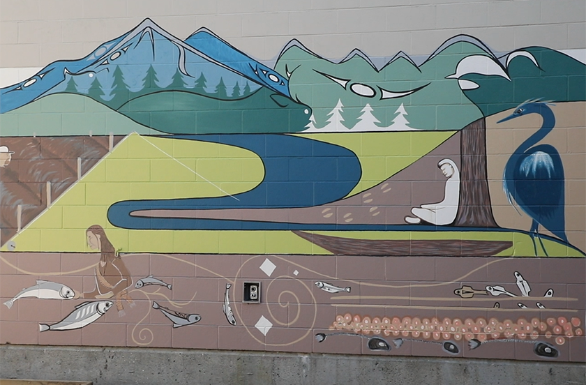 A new mural showcases Indigenous art at Fairview Elementary.