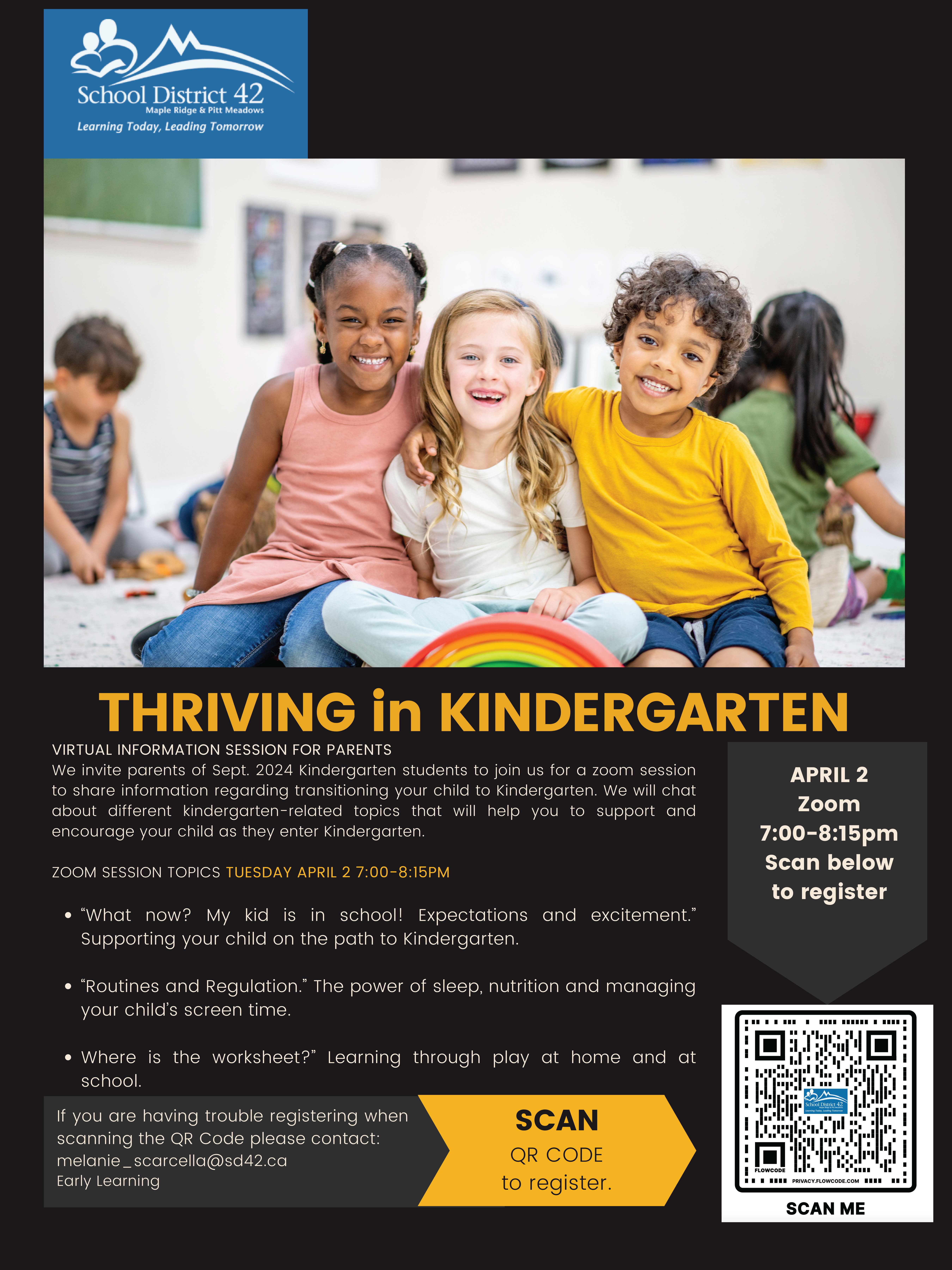 Thriving in Kindergarten Flyer