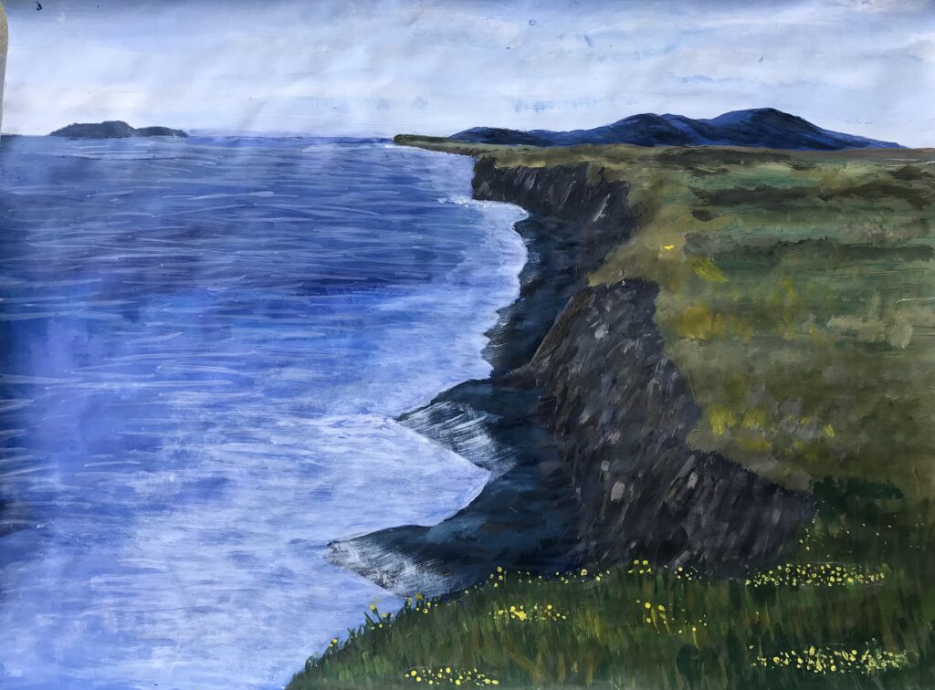 Ocean cliff by Garrett